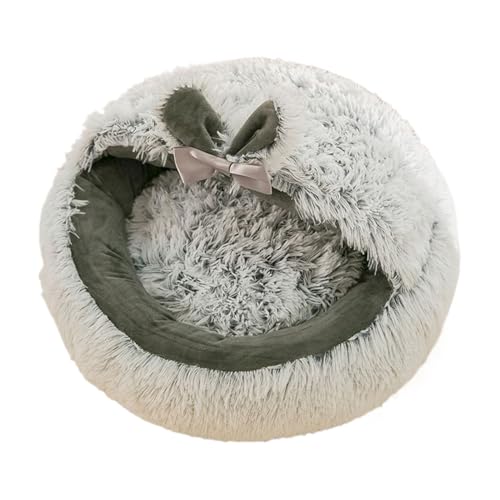 Katzenhöhle - Beruhigendes Katzenbett für Wohnungskatzen - Warmer Schlafsack Und Nest Für Winter Kleine Hunde Und Kätzchen - Innenbereich Balkon Wohnzimmer Wohnung Schlafzimmer Zuhause von Genikeer