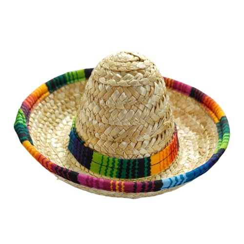 Mini Sombrero Hüte | Geflochtene Mexiko Hüte Für Festparty,Weitkrempige Kostüm Deko Ausstattung | Karneval Fiesta Sommerfest Mini Sombrero Hüte | Geflochtene Mexiko Hüte Für Festparty,Weitkrempige Kostüm Deko Ausstattung | Karneval Fiesta Sommerfest von Genikeer
