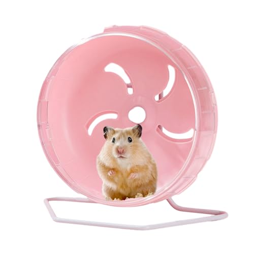 Geonoy Hamsterrad, leises Hamsterrad, Hamster-Laufrad, Hamster-Übungsrad, Verstellbarer Ständer, leises Hamsterrad für Hamster, Rennmäuse, Mäuse, kleine Tiere von Geonoy