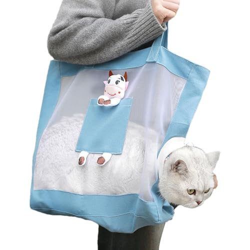 Geonoy Katzentragetasche, weich, Haustier-Tragetasche, Schultertasche aus , Katzentasche, atmungsaktiv, mit Kopfloch Geonoy Katzentragetasche, weich, Haustier-Tragetasche, Schultertasche aus , Katzentasche, atmungsaktiv, mit Kopfloch von Geonoy