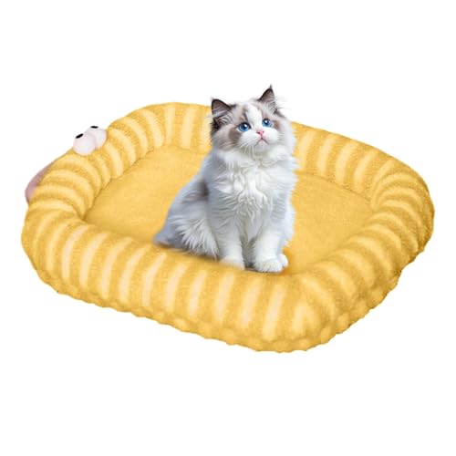 Geonoy Kleines Hundebett, niedliches Katzen-Couch, warmes Hundebett – Plüsch-Schlafmatte, Winter-Haustierzubehör für große, mittelgroße und kleine Welpen, Kätzchen, drinnen und draußen, Wohnzimmer von Geonoy