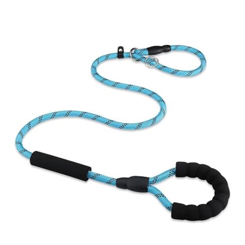 150 cm lange Hundeleine, Nylonseil, verstellbares Hundehalsband, dicke Leine für große, große Hunde, mittelgroße Haustierbedarf, Leine, Produkt (Farbe: Blau, Größe: 120 cm Länge) von GerRit