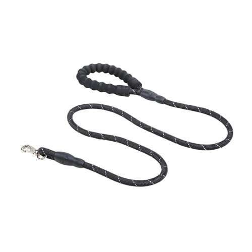 Dicke Nylon-Hundeleine, bequeme Leder-Kontrollleine für kleine, mittelgroße und große Hunde, Pitbull-Gold Retriever-Zubehör von GerRit