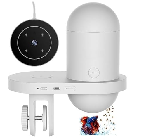 Gerbala Futterautomat Aquarium mit 2K Kamera, WiFi Automatisierter Fischfutterspender mit APP, 230ML Feuchtigkeitsdichter Futterspender Gerbala Futterautomat Aquarium mit 2K Kamera, WiFi Automatisierter Fischfutterspender mit APP, 230ML Feuchtigkeitsdichter Futterspender von Gerbala