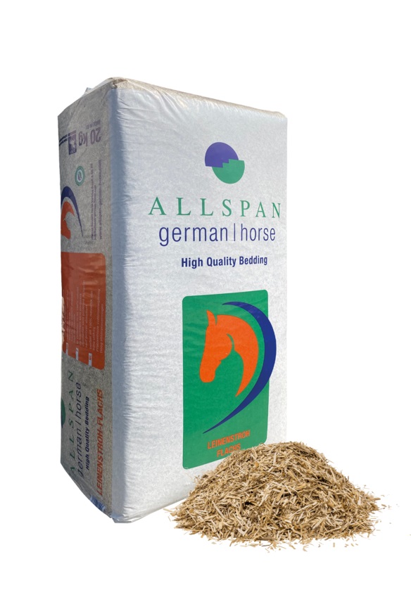 Allspan German Horse Leinenstroh 20kg 100% natürlicher Flachs von German Horse