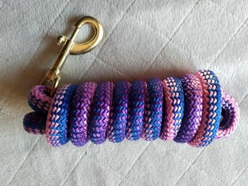 Führstrick Cuckoo rundgeflochten mit Snap Karabiner ca 1,9 m (blau-pink-lila) von German Riding