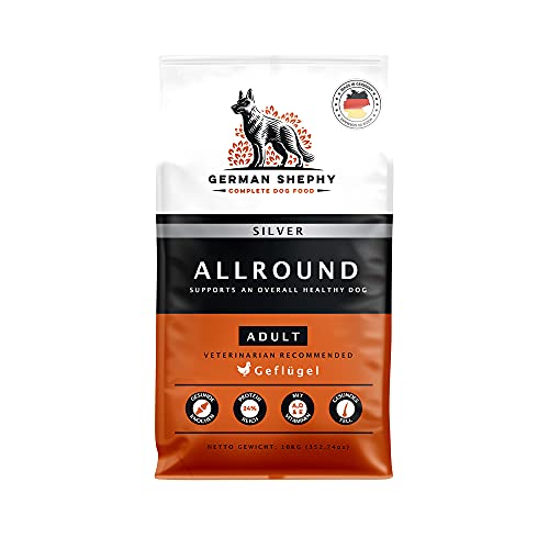 German SHEPHY Dog Food Geflügel (1 x 10 kg) | Hundefutter trocken | Super Premium Trockenfutter für ausgewachsene Hunde | 1er Pack von German Shephy Complete Dog Food