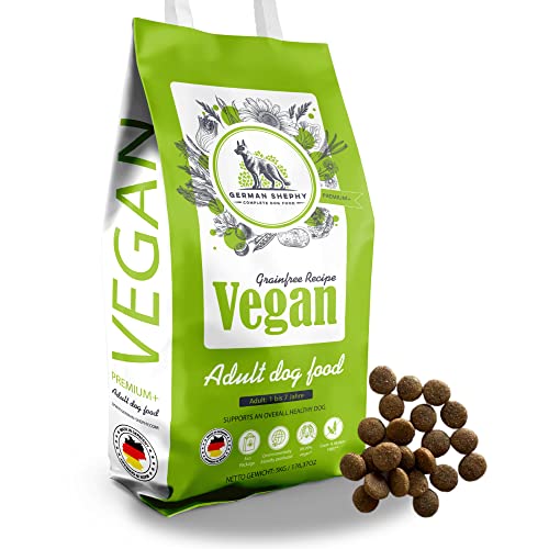 German Shephy Vegan Dog Food | 5kg | Veganes Hunde Trockenfutter | Hypoallergenes Hundefutter trocken getreidefrei, im Sack für Junghunde, Erwachsene & Senior, sowie Allergiker von German Shephy Complete Dog Food