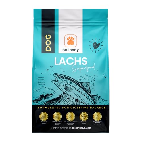 Hypoallergen | Getreidefreies Hundefutter trocken | Mit Lachs & Kartoffel | Für gesunde Haut & glänzendes Fell | Mit hohem Fleischanteil | Leicht verdaulich (10kg) von German Shephy Complete Dog Food