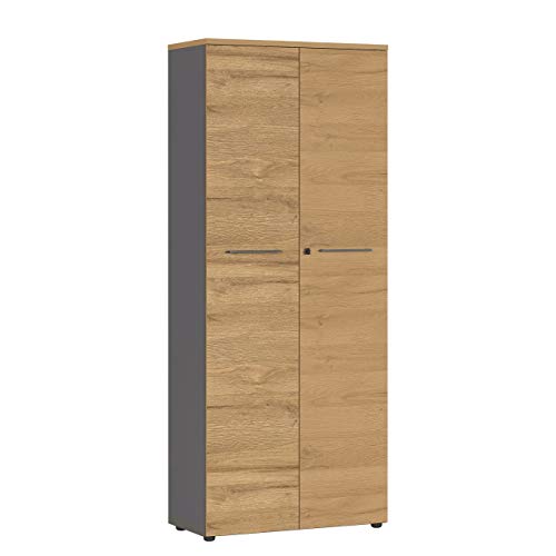Osmond 80cm Aktenschrank mit 2 Türen - Eiche/Graphit Osmond 80cm Aktenschrank mit 2 Türen - Eiche/Graphit von Germania