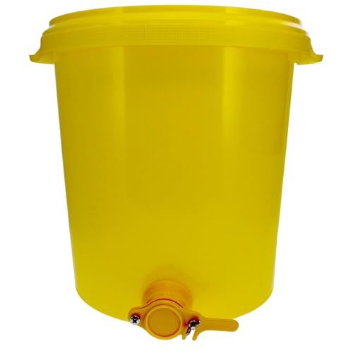 Germerott Bienentechnik Abfülleimer 40kg mit Quetschhahn zum einfachen und schnellen Abfüllen des geschleuderten Honigs. Ideal auch für Jungimker die erst kleine Mengen zum abfüllen haben. von Germerott Bienentechnik