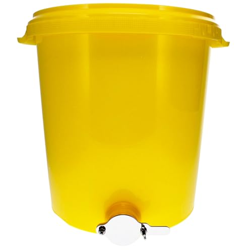 Germerott Bienentechnik Abfülleimer 40kg Profi mit Quetschhahn und Edelstahl Frontplatte zum einfachen und schnellen Abfüllen des geschleuderten Honigs. von Germerott Bienentechnik