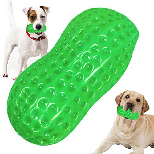Geruwam Beißspielzeug für Hunde | Kauspielzeug in Erdnussform zur Zahnreinigung für Welpen - Unzerstörbares Haustierspielzeug zum Kauen, Zahnen, langlebiges Entspannungsspielzeug für Welpen, Hunde von Geruwam