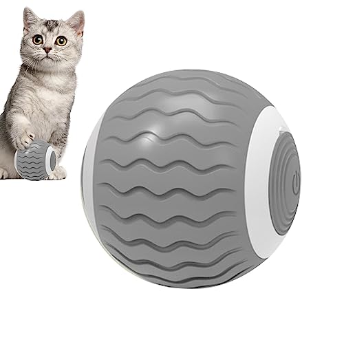 Geruwam Bewegliches Katzenball-Spielzeug, interaktives Katzenball-Spielzeug, rollende Pfotenfreundlich, Silikon, 360° automatische Drehung, elektrisch, wiederaufladbar für Reisen Geruwam Bewegliches Katzenball-Spielzeug, interaktives Katzenball-Spielzeug, rollende Pfotenfreundlich, Silikon, 360° automatische Drehung, elektrisch, wiederaufladbar für Reisen von Geruwam