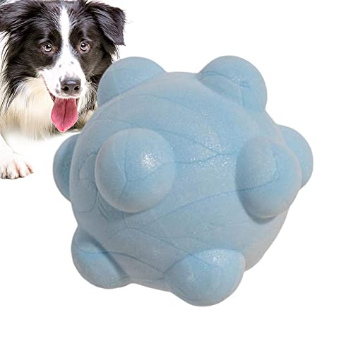 Geruwam Kauball für Hunde - Hundebälle für Aggressive Kauer | Interaktives Apportierspielzeug für Welpen, quietschende Kauspielzeuge für Langeweile, für kleine, mittelgroße und große Hunde von Geruwam