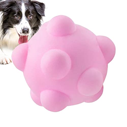 Geruwam Kaufester Hundeball - Hüpfball Apportierspielzeug für Hunde zum Kauen,Quietschendes Hundespielzeug für große Hunde, Hundespielzeug für Aggressive Kauer, robuster, stacheliger Hundeball von Geruwam