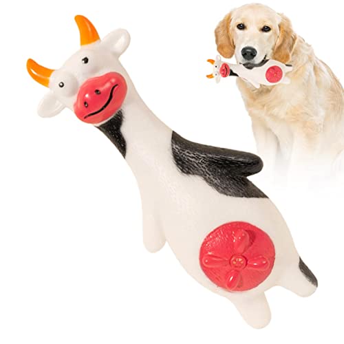 Geruwam Kauspielzeug für Hunde,Hunde-Kauspielzeug zum Zahnen - Vinyls Kühe, Haustier-Beißpuppe, Schaf, Geräuschspielzeug für die Zahnreinigung von Haustieren, lindert Zahnungsbeschwerden von Geruwam