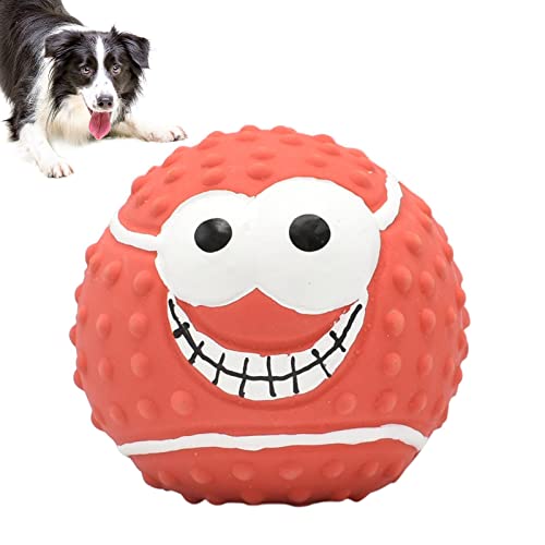 Geruwam Quietschendes Ballspielzeug für Hunde, Hüpfball aus Latex für kleine Hunde, Beißspielzeug für Welpen, Kauspielzeug, Spielzeug zum Apportieren von Spielbällen, weiches Haustierspielzeug von Geruwam