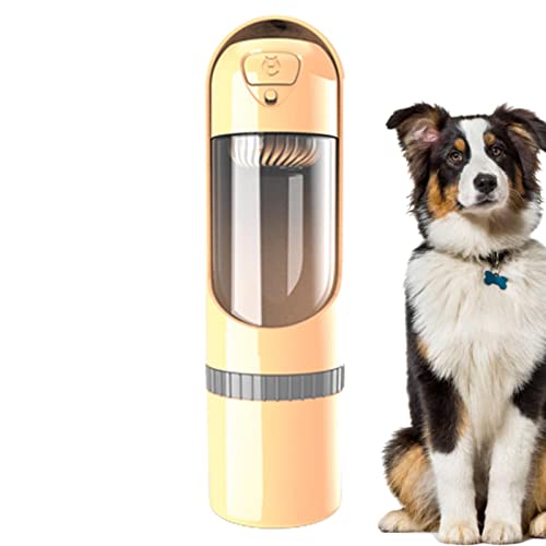 Geruwam Tragbarer Reise-Wasserflaschenspender, Ausziehbarer großer Wasserspender für Hunde mit Snack-Aufbewahrungsbecher, Auslaufsichere Haustier-Wasserflaschen für große Hunde, Wasserspender von Geruwam