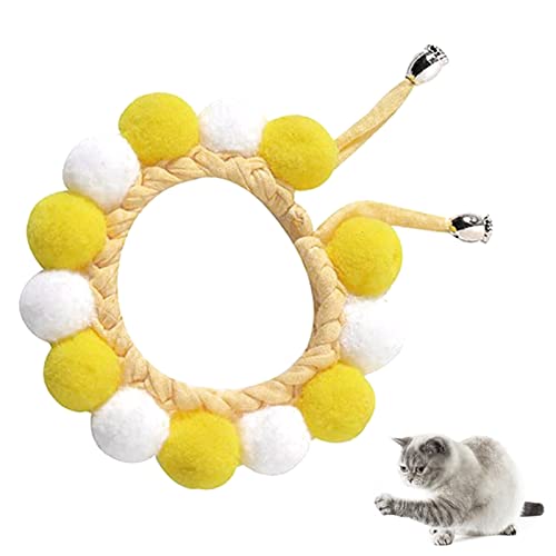 Haustier-Plüsch-Halsband, Hund Katze Plüschhalsband, Komfortables, leichtes, elastisches Wollplüsch-Halsband für Halsketten, Katzen, Kostümzubehör, Geburtstagsgeschenke, Kätzchen Geruwam von Geruwam
