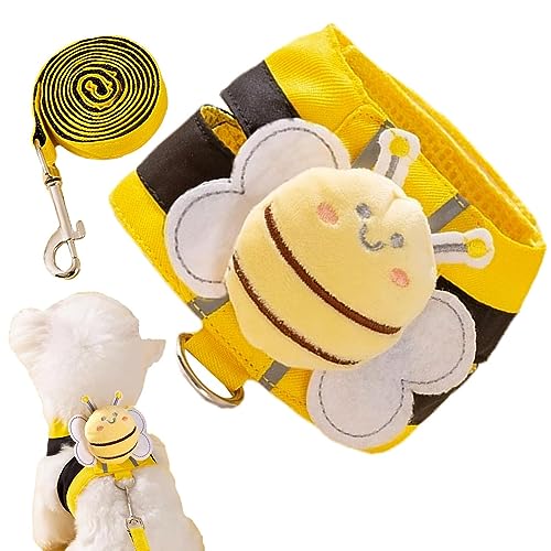 Hundegeschirr, kein Würgen, atmungsaktiv, kein Ziehen, niedliches Bienen-Design, 152 cm, für kleine bis große Rassen Hundegeschirr, kein Würgen, atmungsaktiv, kein Ziehen, niedliches Bienen-Design, 152 cm, für kleine bis große Rassen von Geruwam