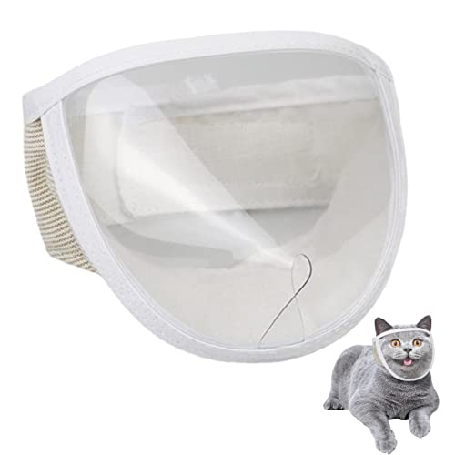 Katzenmaulabdeckung | Transparenter Kätzchenmaulkorb mit Blasloch,Haustier-Mundabdeckung aus Baumwolle, verstellbar, zum Nagelschneiden, Baden, Pflegen Geruwam von Geruwam