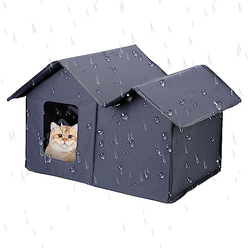 Outdoor Hundehütte, Faltbare Hundehütten für Kleine und Mittlere Hunde, Wasserdichte Katzenhöhle, Oxford-Tuch und Brett Hundehütte, Tierheim mit Transparentem Fensterdesign Outdoor Hundehütte, Faltbare Hundehütten für Kleine und Mittlere Hunde, Wasserdichte Katzenhöhle, Oxford-Tuch und Brett Hundehütte, Tierheim mit Transparentem Fensterdesign von Geruwam