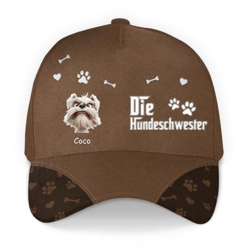Geschenke Mall Personalisiert Cap - Der Hundepapa/Die Hundemama - Hundeliebhaber geschenkes, Cap Hund, Personalisierte Kappe, Geschenk hundepapa (DE/NL/SE/PL, Alphanumerisch, XS, 4XL, #1, Modell #1) von Geschenke Mall