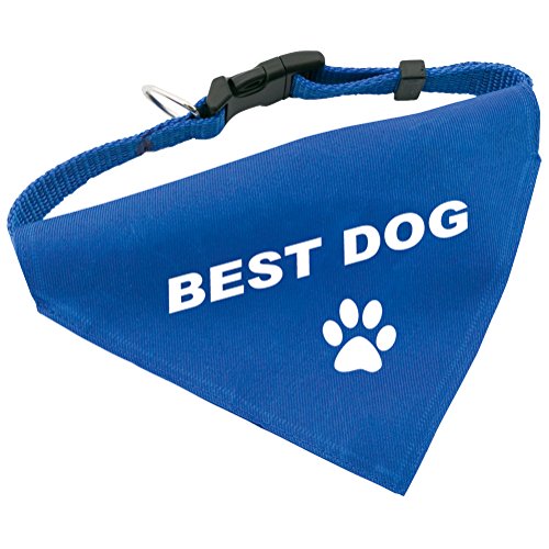 Hunde-Halsband mit Dreiecks-Tuch BEST DOG, längenverstellbar von 32 - 55 cm, aus Polyester, in blau Hunde-Halsband mit Dreiecks-Tuch BEST DOG, längenverstellbar von 32 - 55 cm, aus Polyester, in blau von Geschenke mit Namen