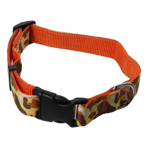 GetCoupon 1 x Hundehalsband, weich gepolstertes, verstellbares Halsband, hält Hunde sicher und stilvoll (Camouflage-Grün oder Camo-Orange) (Camo Orange) von GetCoupon
