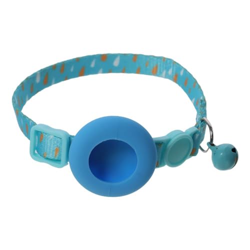 GetCoupon Airtag Katzenhalsband, Breakaway-Kätzchen-Halsbänder mit Silikon-Schutzhülle, für Katzen und Welpen, verstellbar, 18 - 30 cm, Blau von GetCoupon