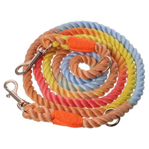 GetCoupon Bunte Hundeleine, Polyester-Baumwolle, mit Doppelhaken und verstellbarem Ring, praktische, multifunktionale Hundeleine, einzigartiges und schönes Design, 2,5 m GetCoupon Bunte Hundeleine, Polyester-Baumwolle, mit Doppelhaken und verstellbarem Ring, praktische, multifunktionale Hundeleine, einzigartiges und schönes Design, 2,5 m von GetCoupon