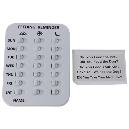 GetCoupon Fütterungserinnerung für Haustiere, tägliche Indikationstabelle zur Fütterung Ihrer Haustiere, hilft Ihnen, Überfütterung oder Fettleibigkeit zu verfolgen (zwei Reihen) von GetCoupon