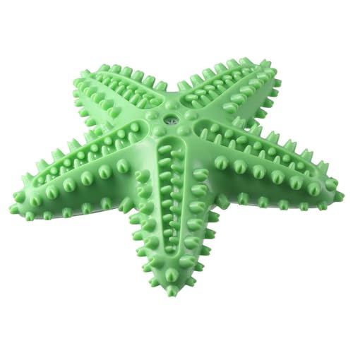 GetCoupon Hundespielzeug TPR Bisssimulation Sound Seestern Spielzeug Welpe Zahnen Kauspielzeug Molar Stick (Grün/Blau) (Grün) von GetCoupon