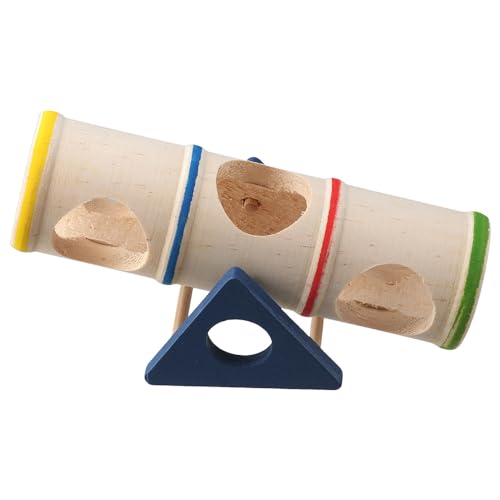 GetCoupon Tunnel aus Holz, Regenbogen-Schaukel-Kauspielzeug für Igel, fliegendes Eichhörnchen, Hamster-Sprungplattform von GetCoupon