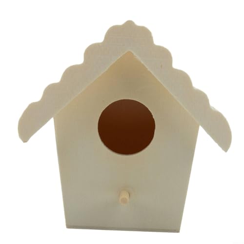 Vogelhaus-Nest aus Holz für Garten, Herz- oder Spitzentraufen-Optionen, Premium, Vogel-Nistkasten, Haus aus Holz zum Aufhängen (D 1 Stück) von Getdoublerich