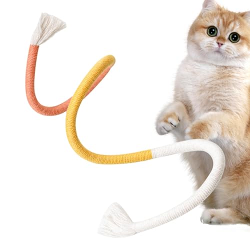 Beißspielzeug für Kätzchen | Nachtschnurstab aus Baumwolle zum Reinigen der Zähne,Interaktives Katzenspielzeug für Katzenhaus, Tierheim, Wohnzimmer, Schlafzimmer, Arbeitszimmer, Tierhandlung Geteawily von Geteawily