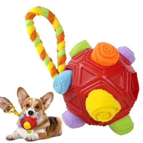 Geteawily Furry Fellow Interaktives Hundespielzeug, Stoffstreifen, Puzzle-Spielzeug, tragbarer Haustierball, langsames Futter-Trainingsball, fördert natürliche Futtersuch-Fähigkeiten, lindert Geteawily Furry Fellow Interaktives Hundespielzeug, Stoffstreifen, Puzzle-Spielzeug, tragbarer Haustierball, langsames Futter-Trainingsball, fördert natürliche Futtersuch-Fähigkeiten, lindert von Geteawily