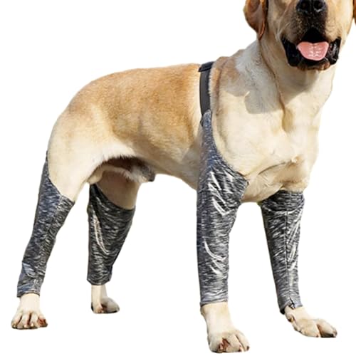 Geteawily Hundebein-Leckmanschette, Anti-Leck-Hundebeinmanschette,wasserdichte Hundestützbandage - Verstellbare Stützbandage für Hunde, Gelenkbandage, Bandagen gegen das Lecken von Wunden an den von Geteawily