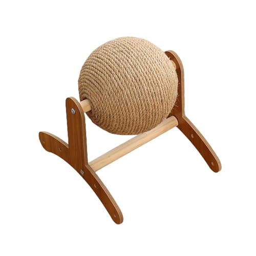 Geteawily Katzenkratzball, Sisal Katzen Kratzball Drehbar mit Holzständer, Stabile Entspannungsbedarf, Interaktives Multifunktionales Ballspielzeug Katzenkratzer für Katzen, Kätzchen, Haustiere Geteawily Katzenkratzball, Sisal Katzen Kratzball Drehbar mit Holzständer, Stabile Entspannungsbedarf, Interaktives Multifunktionales Ballspielzeug Katzenkratzer für Katzen, Kätzchen, Haustiere von Geteawily