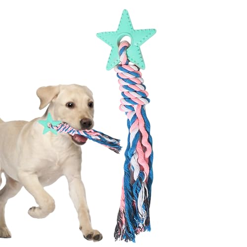 Geteawily Kauspielzeug für Welpen - Star Puppy Kauspielzeug - Wiederverwendbare Hunde-Seilball-Knoten-Trainingszähne für Hunde für mittelgroße und kleine Katzen von Geteawily