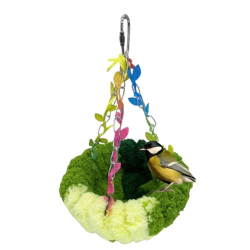 Geteawily Vogelbett, Papageienbett,Conure Bettmatte - Winter warmes Vogel Nest House Hängematte Finch Käfig Plüsch für Macaw Shoteet Cockatiels Cockatoo Lovebird von Geteawily