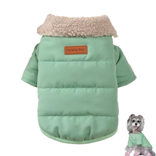 Geteawily Warme Hundejacke, Haustierkleidung | Winddichter Haustiermantel | Hunde-Winter-Outfits, Heimtierbedarf, zweibeinige Jacke mit Halsband für kaltes Wetter von Geteawily