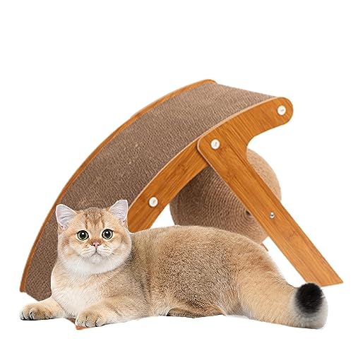 Katzenkratzpads - Gewölbter Wellpappenkratzer für Katzen | Haustierbedarf für Wohnzimmer, Schlafzimmer, Balkon, Spielzimmer, Arbeitszimmer, Kätzchennest Geteawily von Geteawily