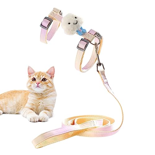 Katzenleine, ausbruchsicher, weiches Netzgeschirr, verstellbar, leicht, bequeme Passform für Katze, Hund, Kaninchen, Spaziergang Geteawily Katzenleine, ausbruchsicher, weiches Netzgeschirr, verstellbar, leicht, bequeme Passform für Katze, Hund, Kaninchen, Spaziergang Geteawily von Geteawily