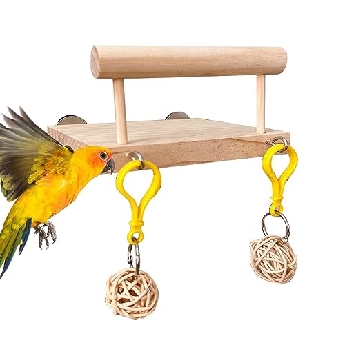 Vogelsitzstange Plattform Käfig Spielzeug Vogelsitzstangen Vogelstange Ständer Vogelkäfig Spielzeug für Sittiche Lovebirds Geteawily von Geteawily