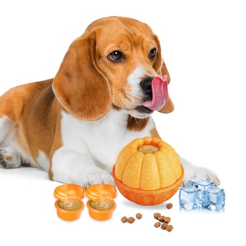 Getifun Kauspielzeug für Hunde, interaktives Kauspielzeug für kleine, mittelgroße und große Rassen, Orange Getifun Kauspielzeug für Hunde, interaktives Kauspielzeug für kleine, mittelgroße und große Rassen, Orange von Getifun