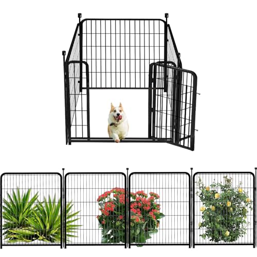 Getlay Hunde-Laufstall, 91,4 cm, 4 Paneele, Welpen-Laufstall drinnen, Hundezäune im Freien für Hof, breite Tür, niedrige Schwelle, Gartenzaun für mittelgroße und große Haustiere, schwarze Stifte Getlay Hunde-Laufstall, 91,4 cm, 4 Paneele, Welpen-Laufstall drinnen, Hundezäune im Freien für Hof, breite Tür, niedrige Schwelle, Gartenzaun für mittelgroße und große Haustiere, schwarze Stifte von Getlay