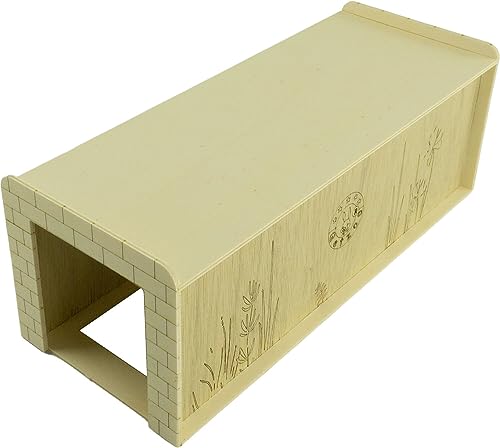 Getzoo 30 cm Holztunnel | Tunnel, Spielzeug, Zubehör zur Beschäftigung für Nager und andere Kleintiere (Eckig (Ø 8 cm)) von Getzoo