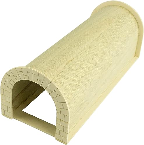 Getzoo 30 cm Holztunnel | Tunnel, Spielzeug, Zubehör zur Beschäftigung für Nager und andere Kleintiere (Rund (Ø 8 cm)) von Getzoo